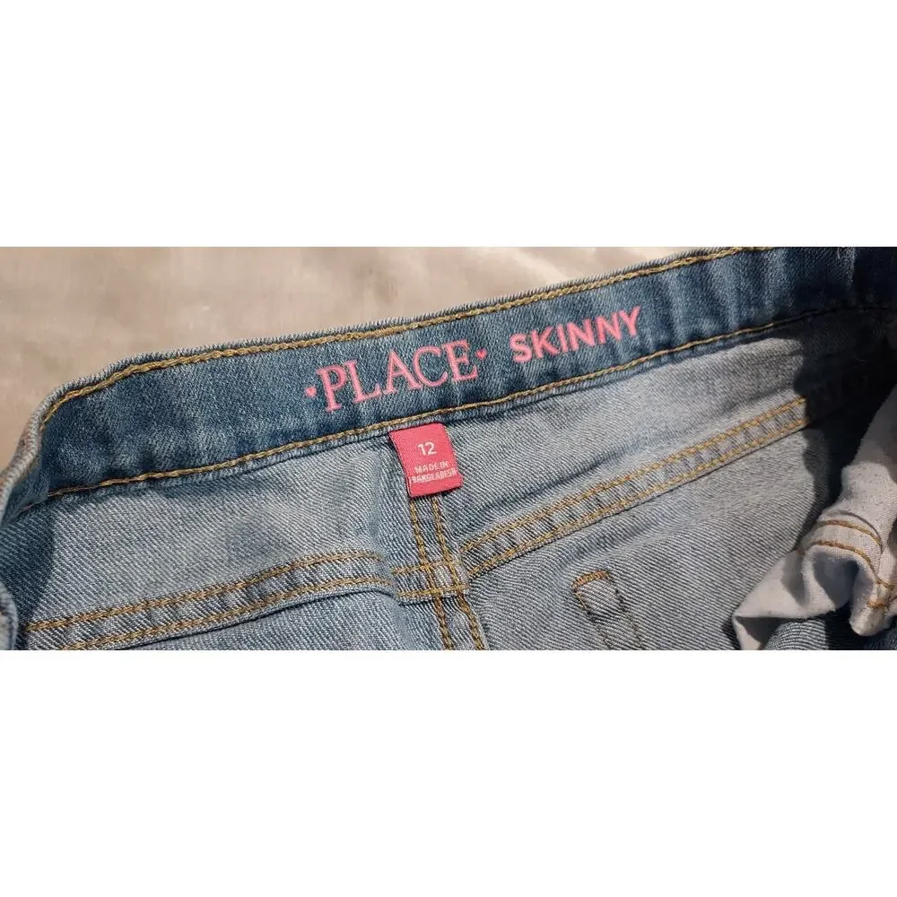 The Childrens Place Girls Mid Rise Jeans Lot of 2 Size 12 - Bootcut and Skinny